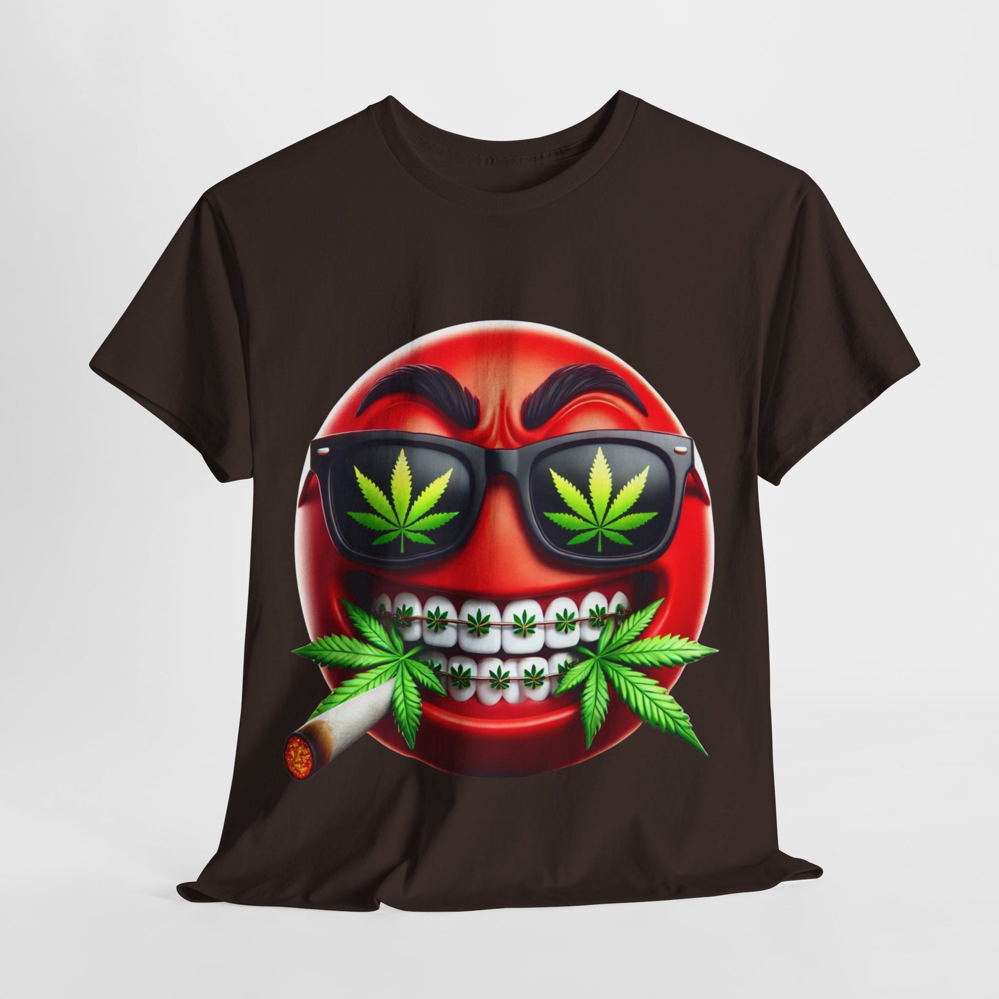 420 Red Emoji #7 Unisex Heavy Cotton Tee - 312tshirts 2