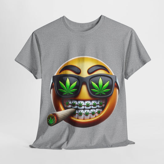 420 Yellow Emoji #6 Unisex Heavy Cotton Tee - 312tshirts 2