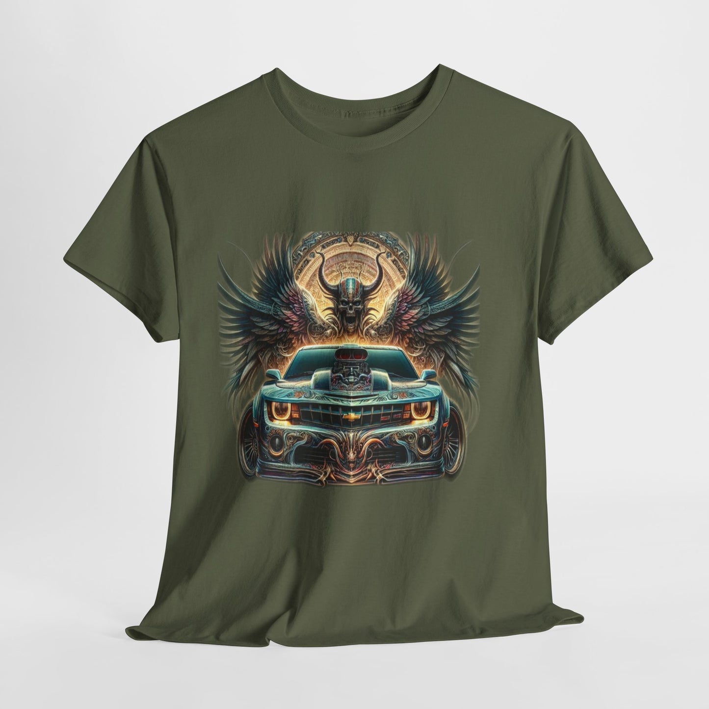 Car & Wings Graphic Unisex Heavy Cotton Tee