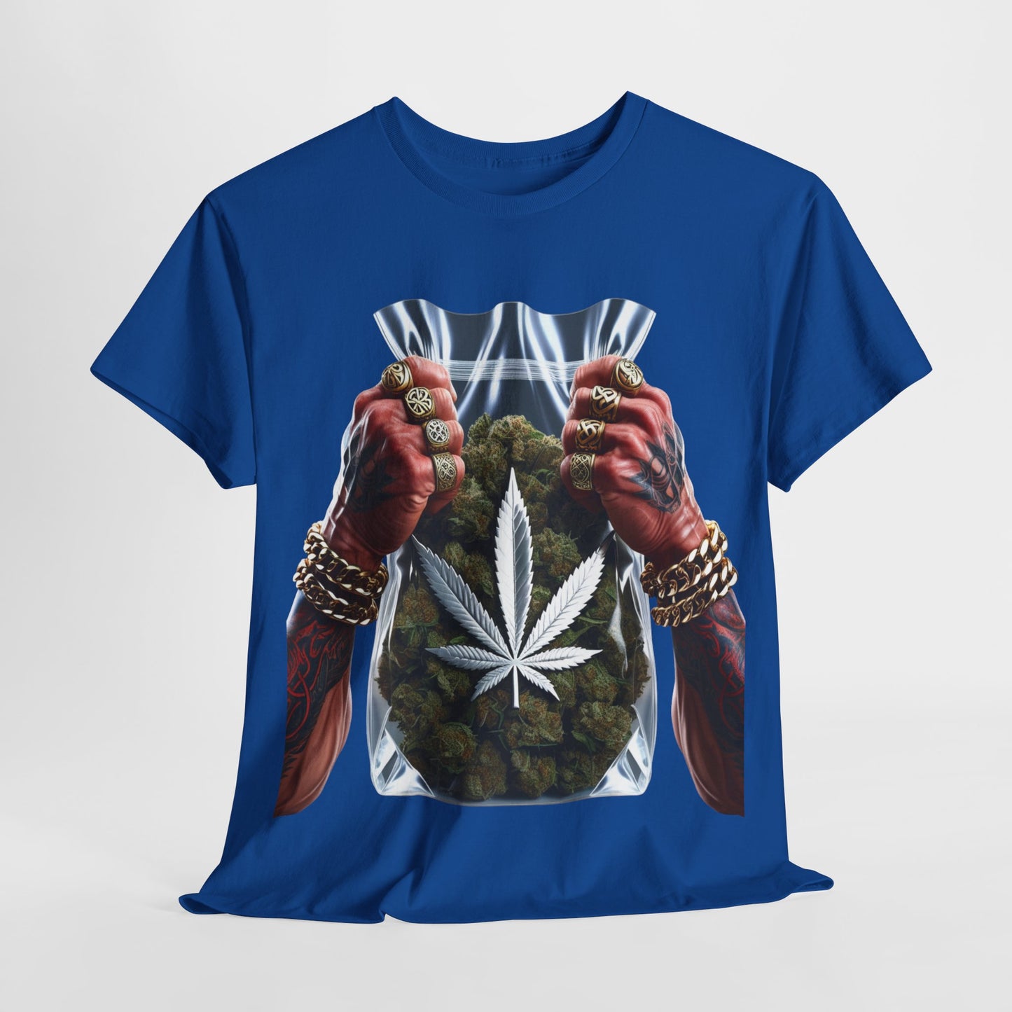 420 Silver Weed Bag Unisex Heavy Cotton Tee - 312tshirts 2
