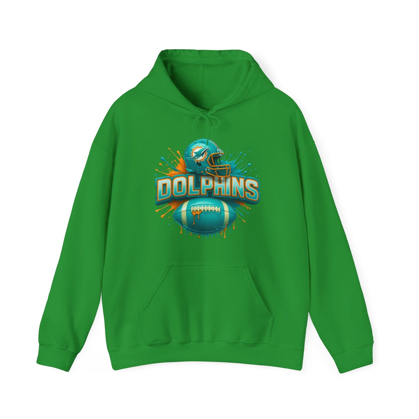Sports Dolphins Football Logo #2 Unisex Heavy Sweatshirt Hoodie