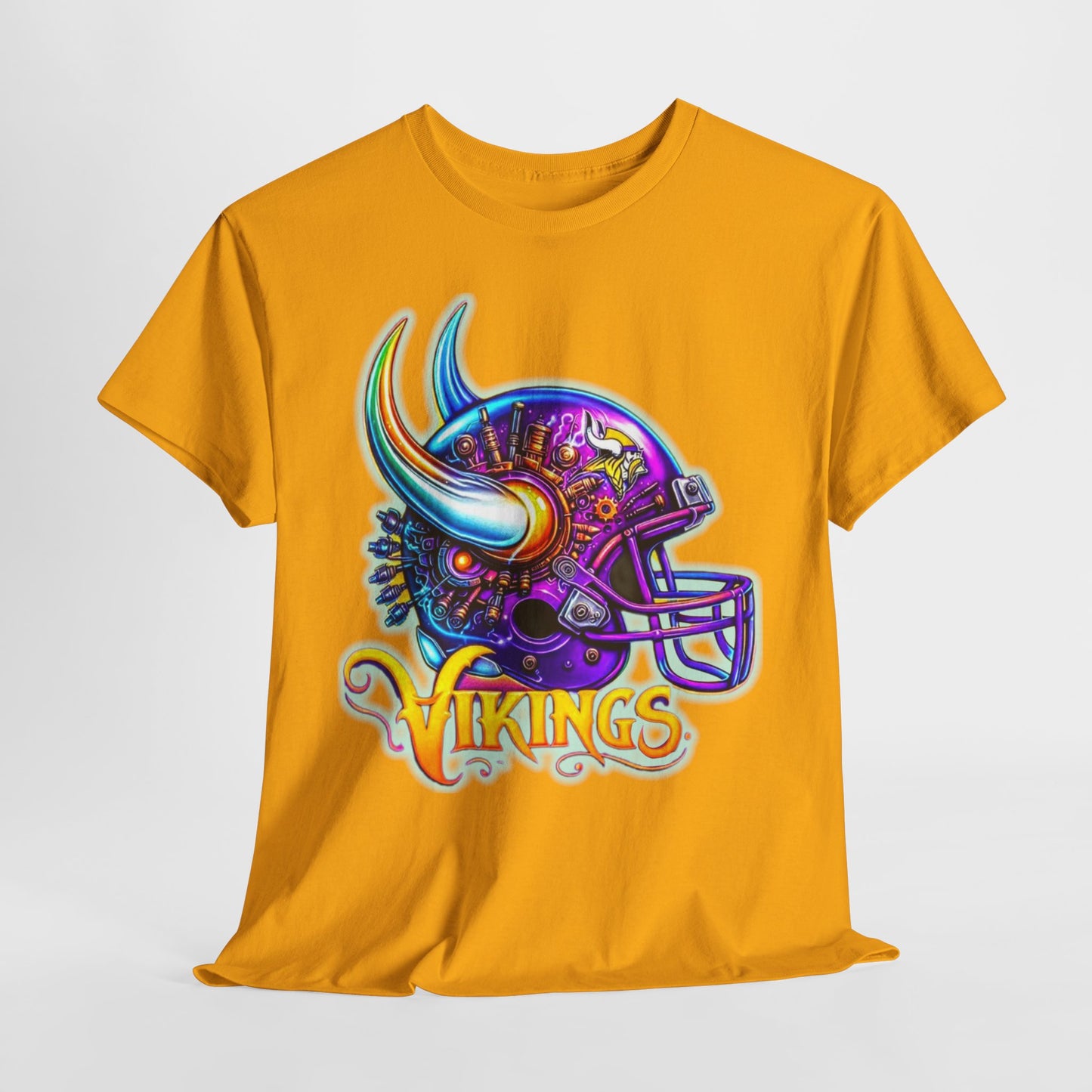 Sports Vikings Football Helmet #2 Unisex Heavy Cotton Tee