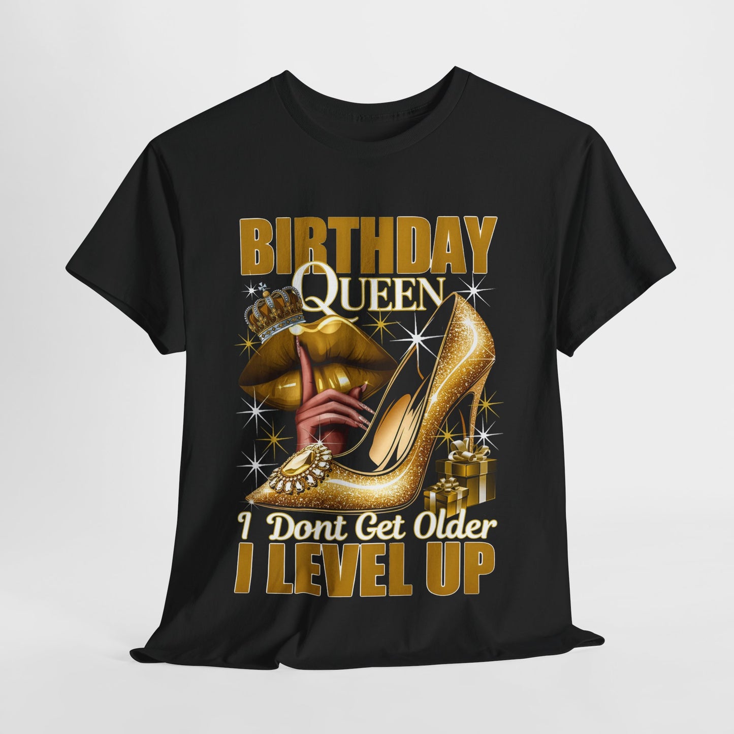 Birthday Queen Lips & Shoe #4 Heavy Cotton Tee