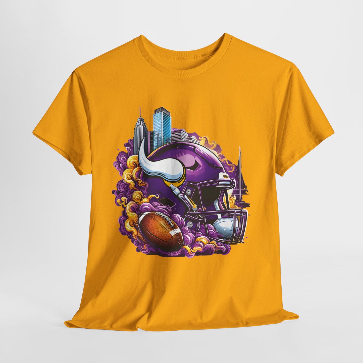 Sports Vikings Football Helmet #1 Unisex Heavy Cotton Tee