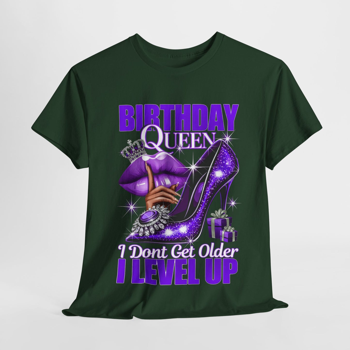 Birthday Queen Lips & Shoe #8 Heavy Cotton Tee - 312tshirts 2