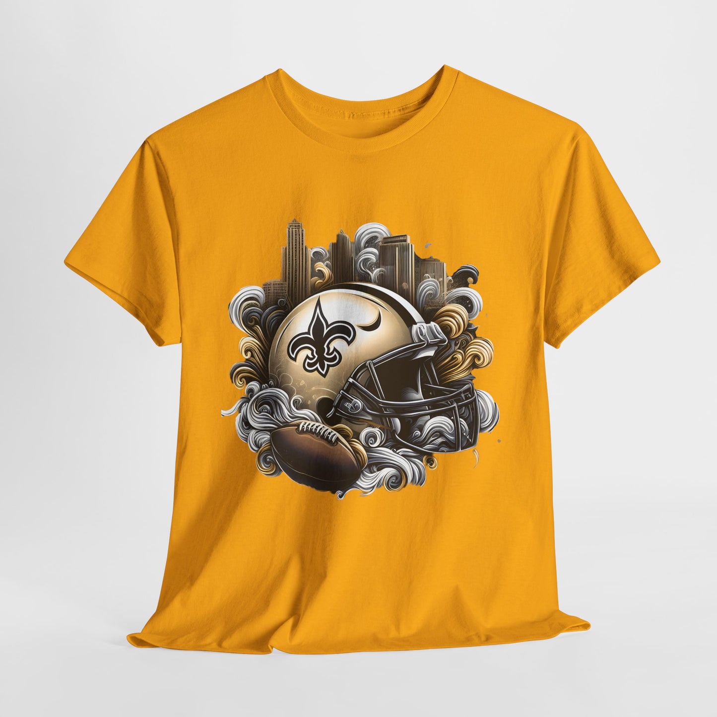 Sports Saints Football Helmet #1 Unisex Heavy Cotton Tee