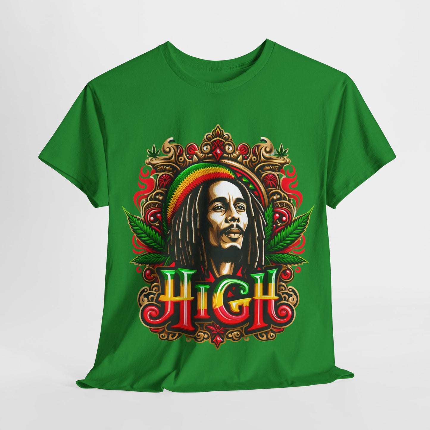 Rasta Reggae Marley #2 Unisex Heavy Cotton Tee - 312tshirts 2