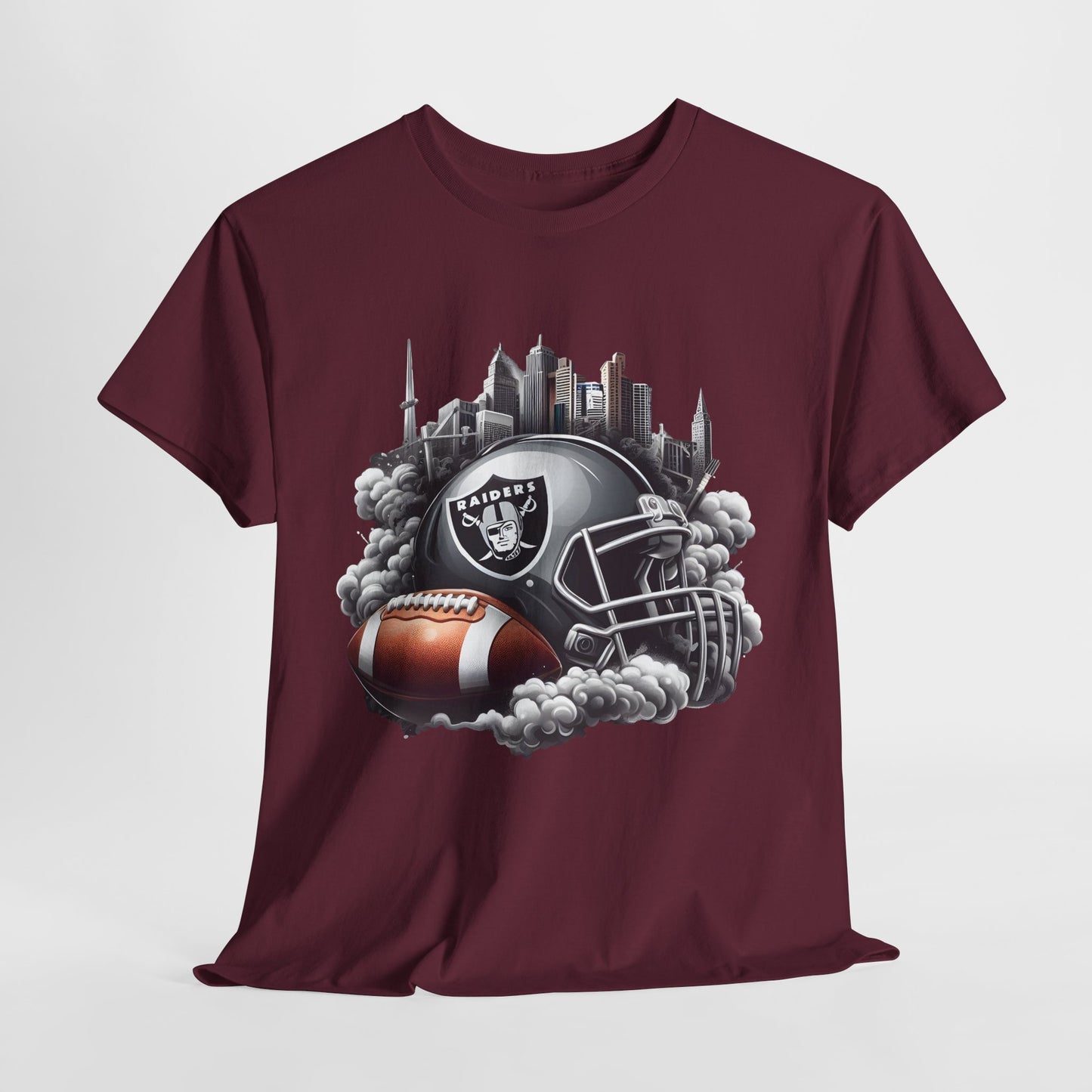 Sports Raiders Football Helmet #1 Unisex Heavy Cotton Tee