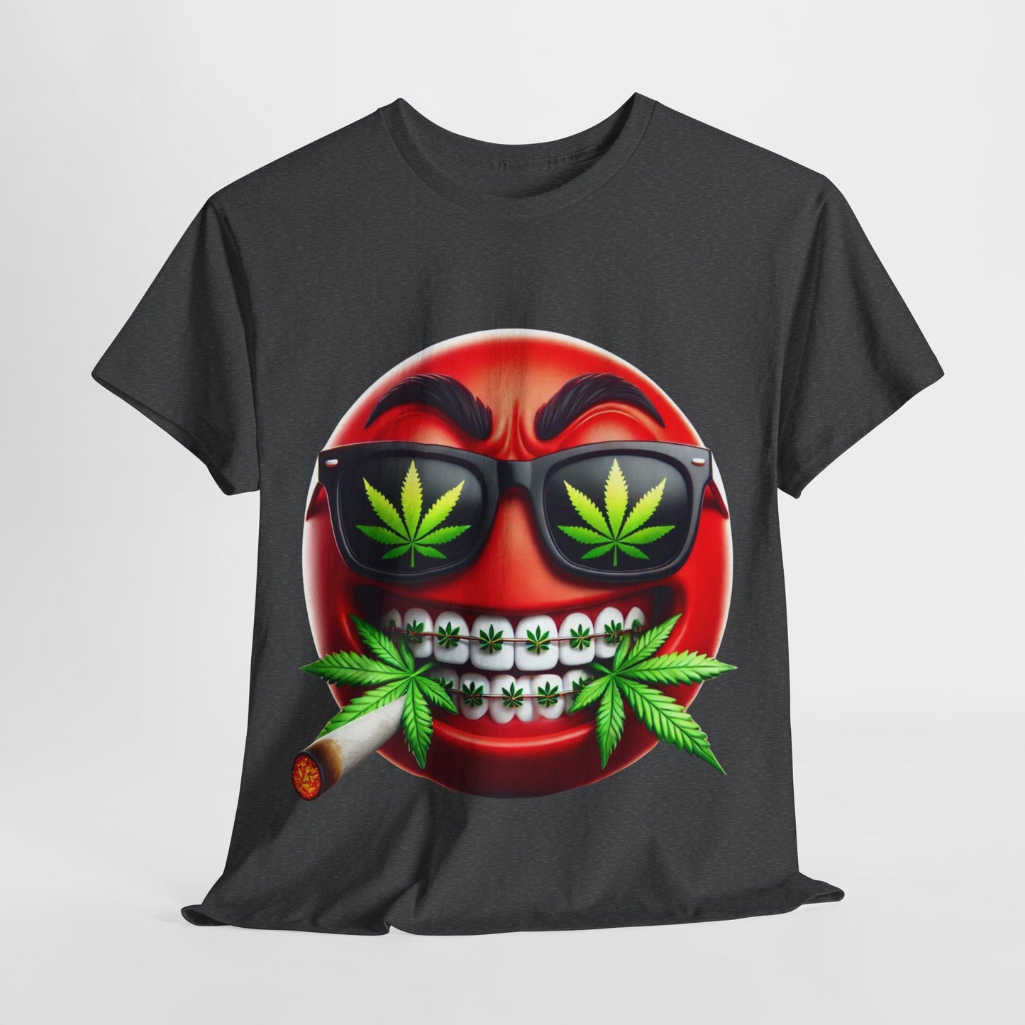 420 Red Emoji #7 Unisex Heavy Cotton Tee - 312tshirts 2