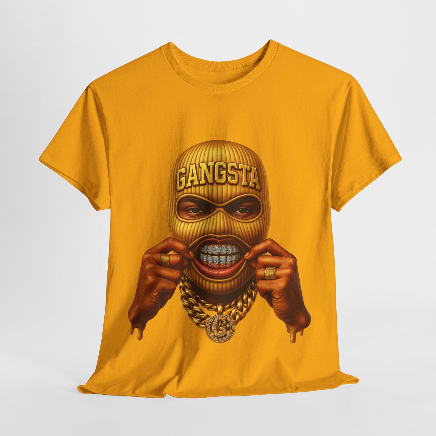 Yellow Ski Mask Unisex Heavy Cotton Tee