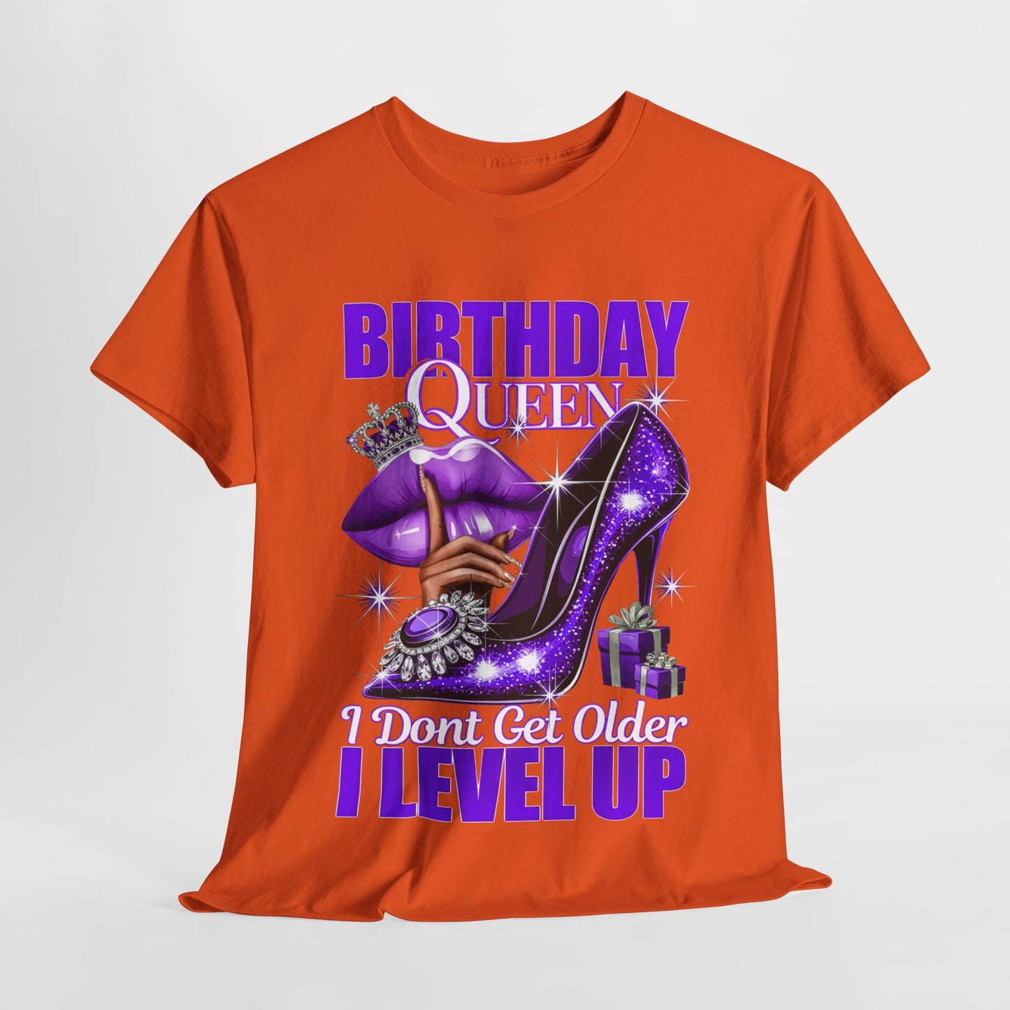 Birthday Queen Lips & Shoe #8 Heavy Cotton Tee - 312tshirts 2