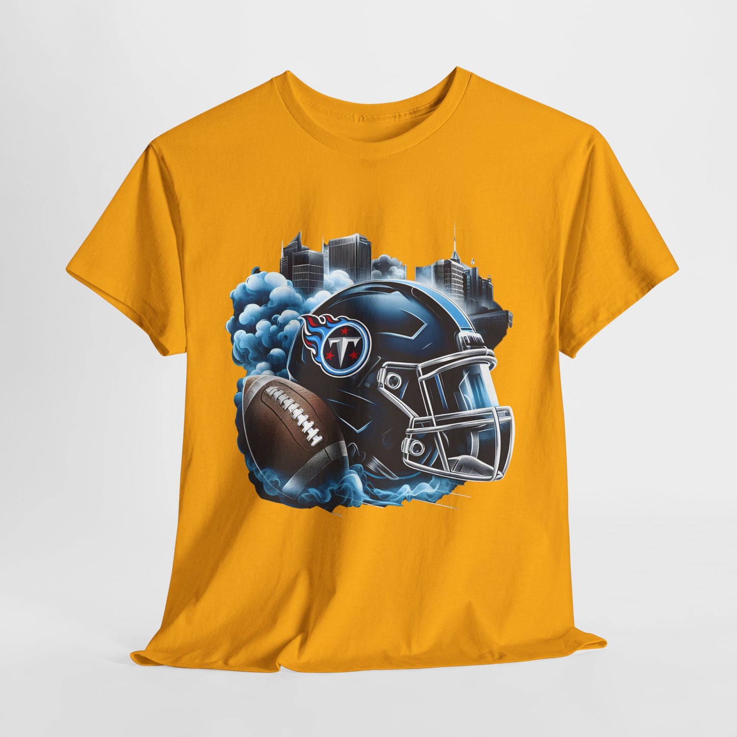 Sports Titans Football Helmet #1 Unisex Heavy Cotton Tee