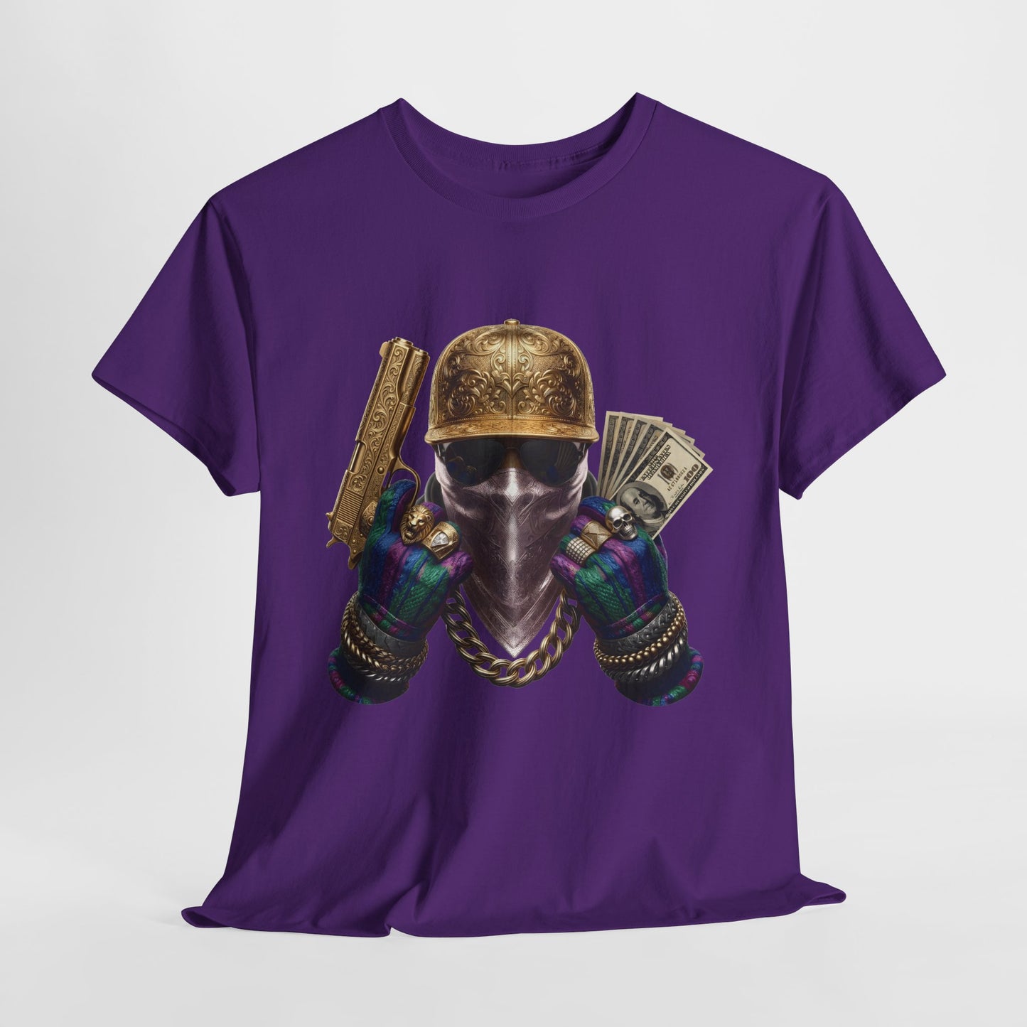 Street Mask & Blue Hands Unisex Heavy Cotton Tee