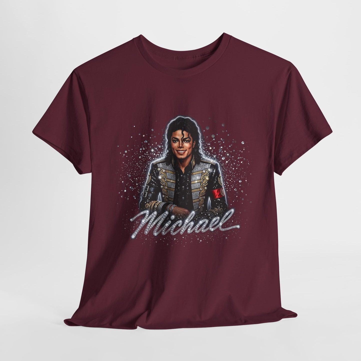 Michael Portrait T‑Shirt — Retro Sparkle Pop Star Tee - 312tshirts 2