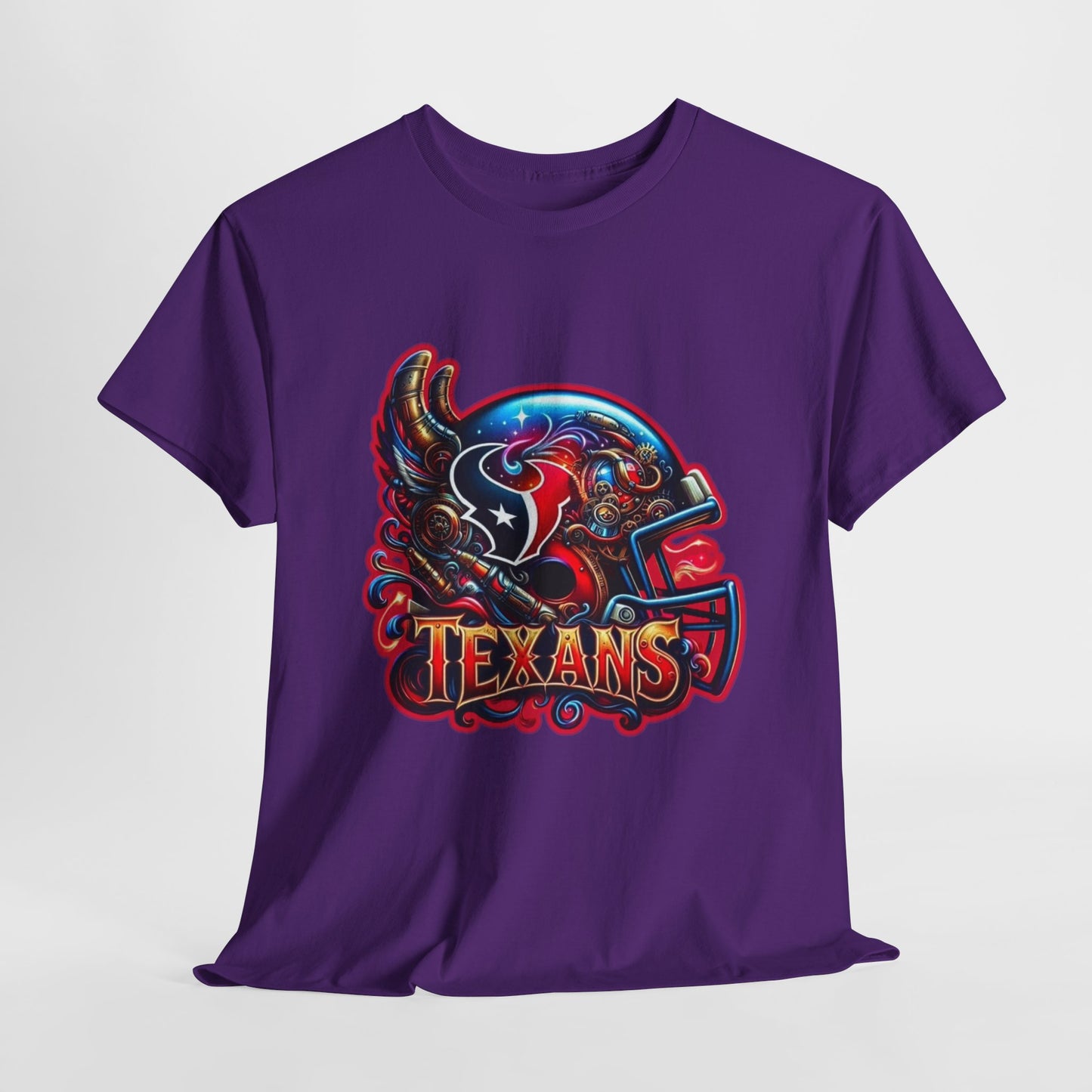 Sports Texans Football Helmet #2 Unisex Heavy Cotton Tee