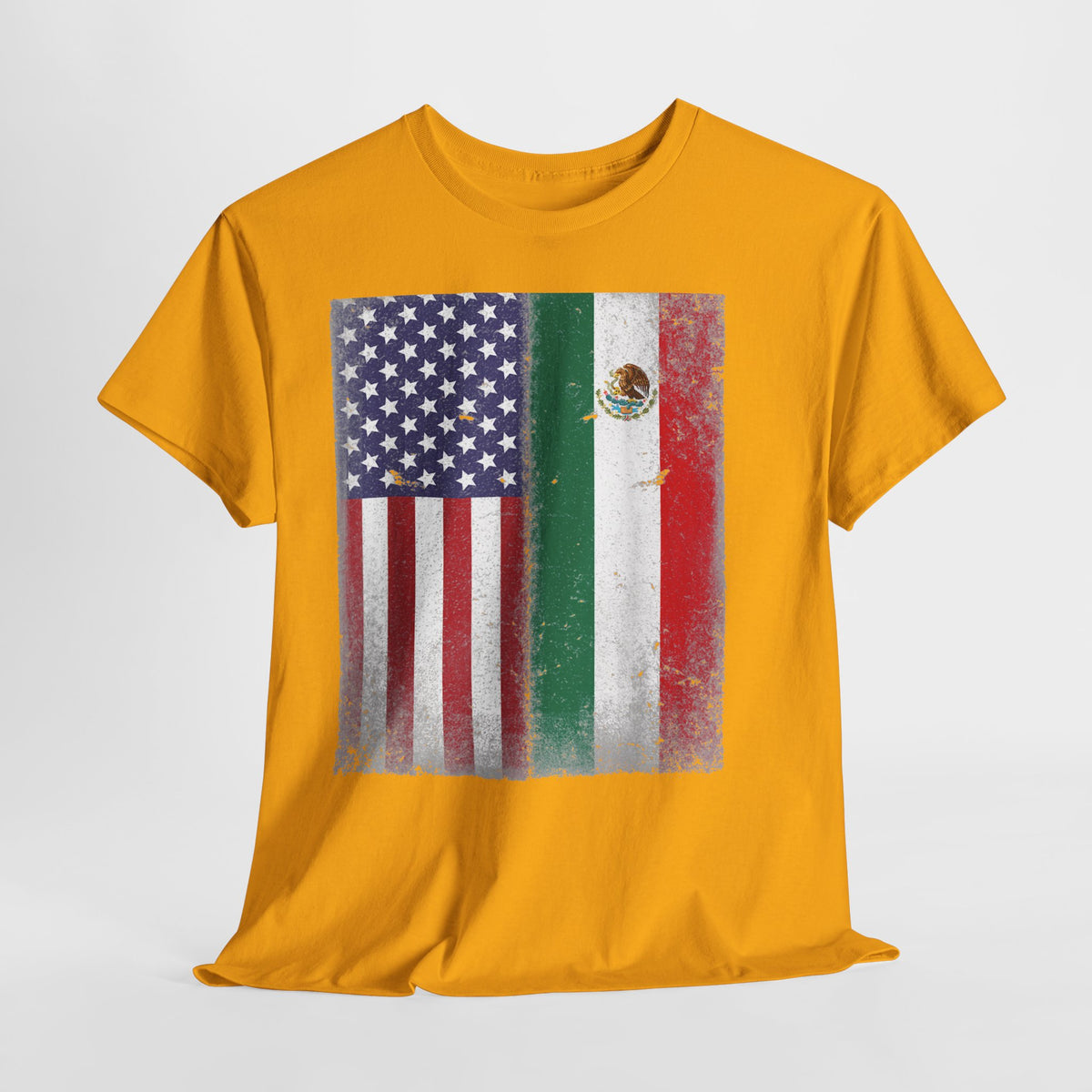 American & Mexican Heritage Flags #1 Unisex Heavy Cotton Tee - 312tshirts 2