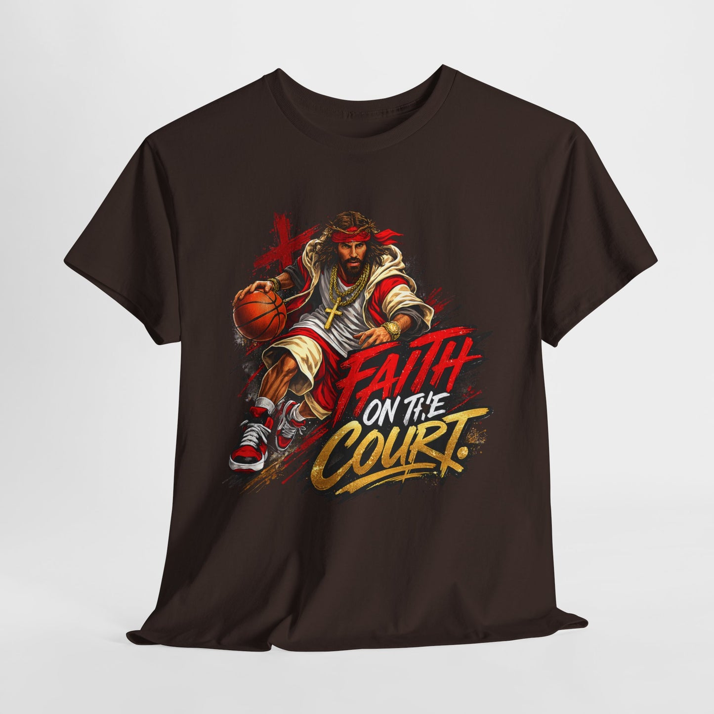 Basketball Faith on the Court Unisex Heavy Cotton Tee - 312tshirts 2