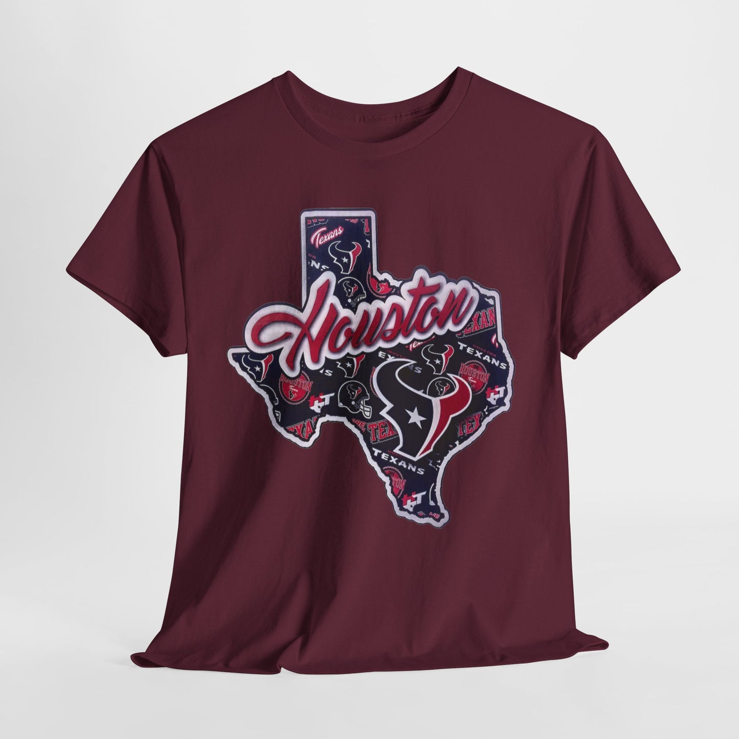 Sports Houston Football Logo Unisex Heavy Cotton Tee