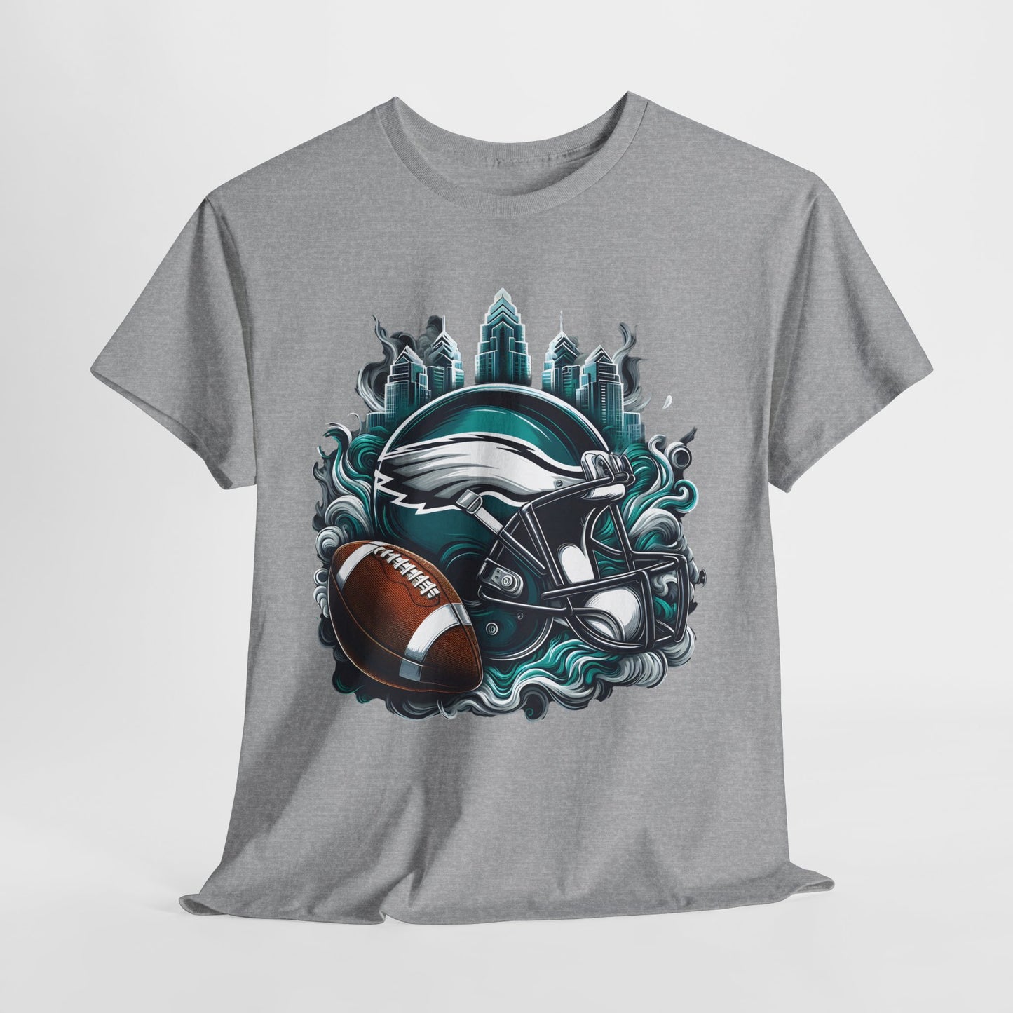 Sports Eagles Football Helmet #1 Unisex Heavy Cotton Tee