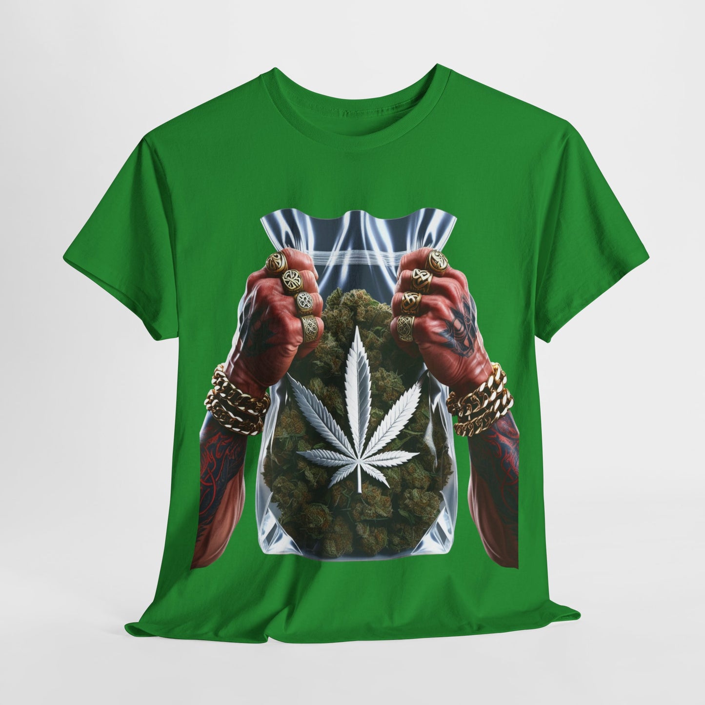 420 Silver Weed Bag Unisex Heavy Cotton Tee - 312tshirts 2