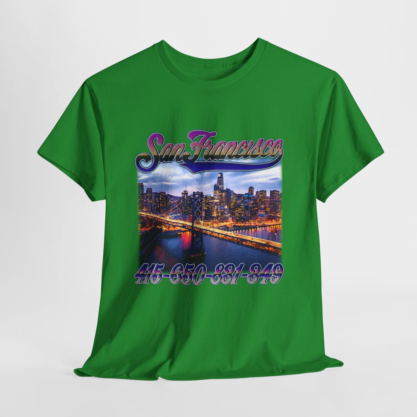 San Francisco City Area Codes Unisex Heavy Cotton Tee