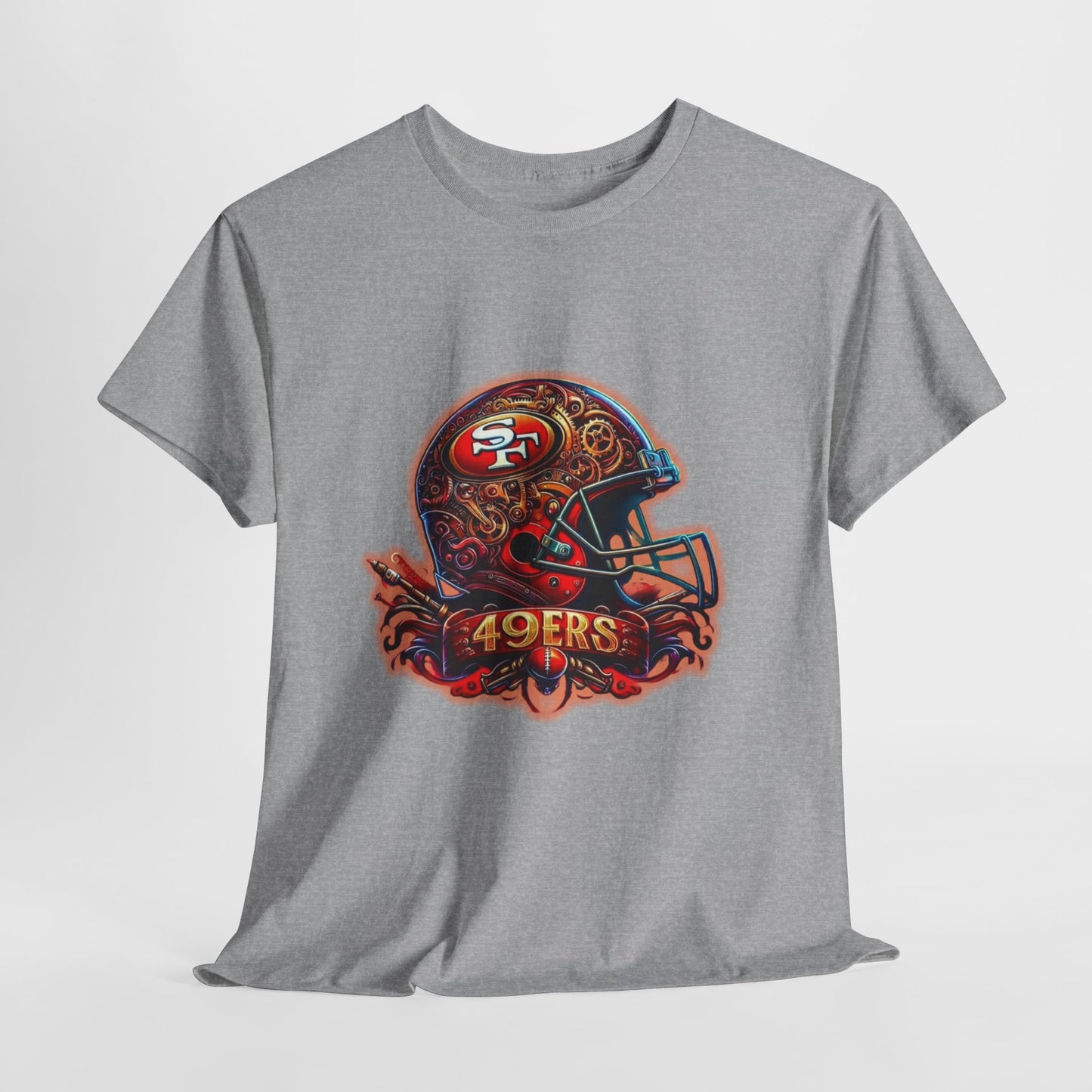 Sports 49ers Football Helmet #2 Unisex Heavy Cotton Tee