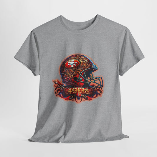 Sports 49ers Football Helmet #2 Unisex Heavy Cotton Tee