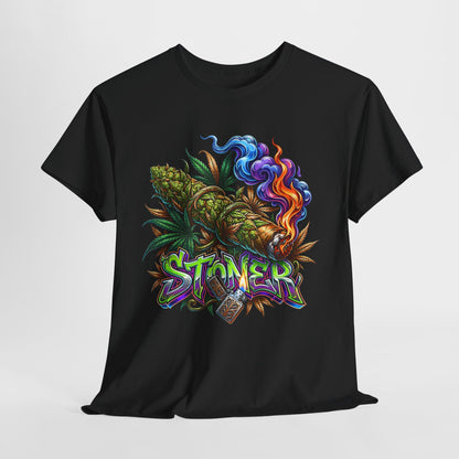 420 Psychedelic Blunt Unisex Heavy Cotton Tee - 312tshirts 2