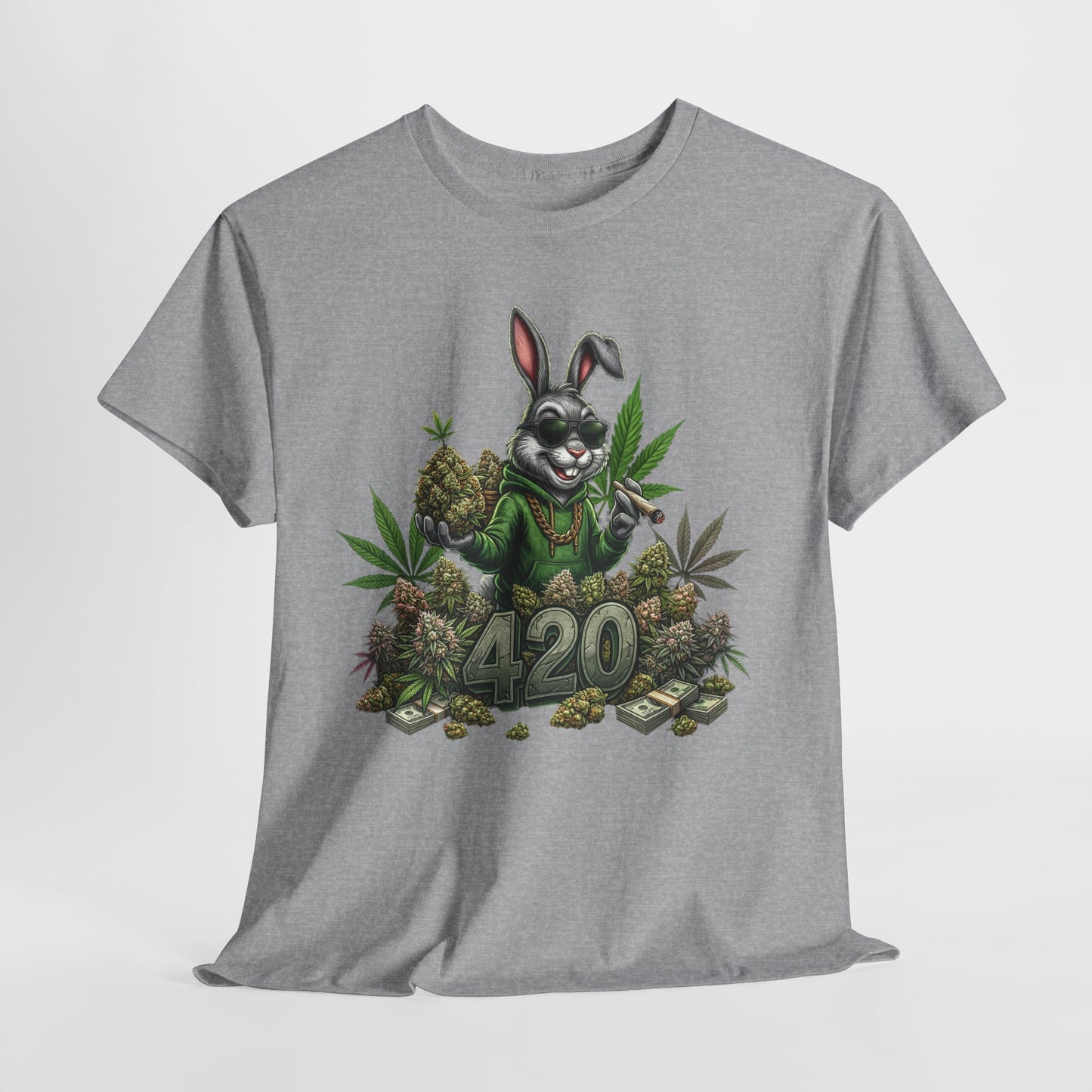 420 Cool Bunny #1 Unisex Heavy Cotton Tee - 312tshirts 2