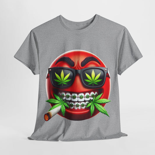 420 Red Emoji #7 Unisex Heavy Cotton Tee - 312tshirts 2