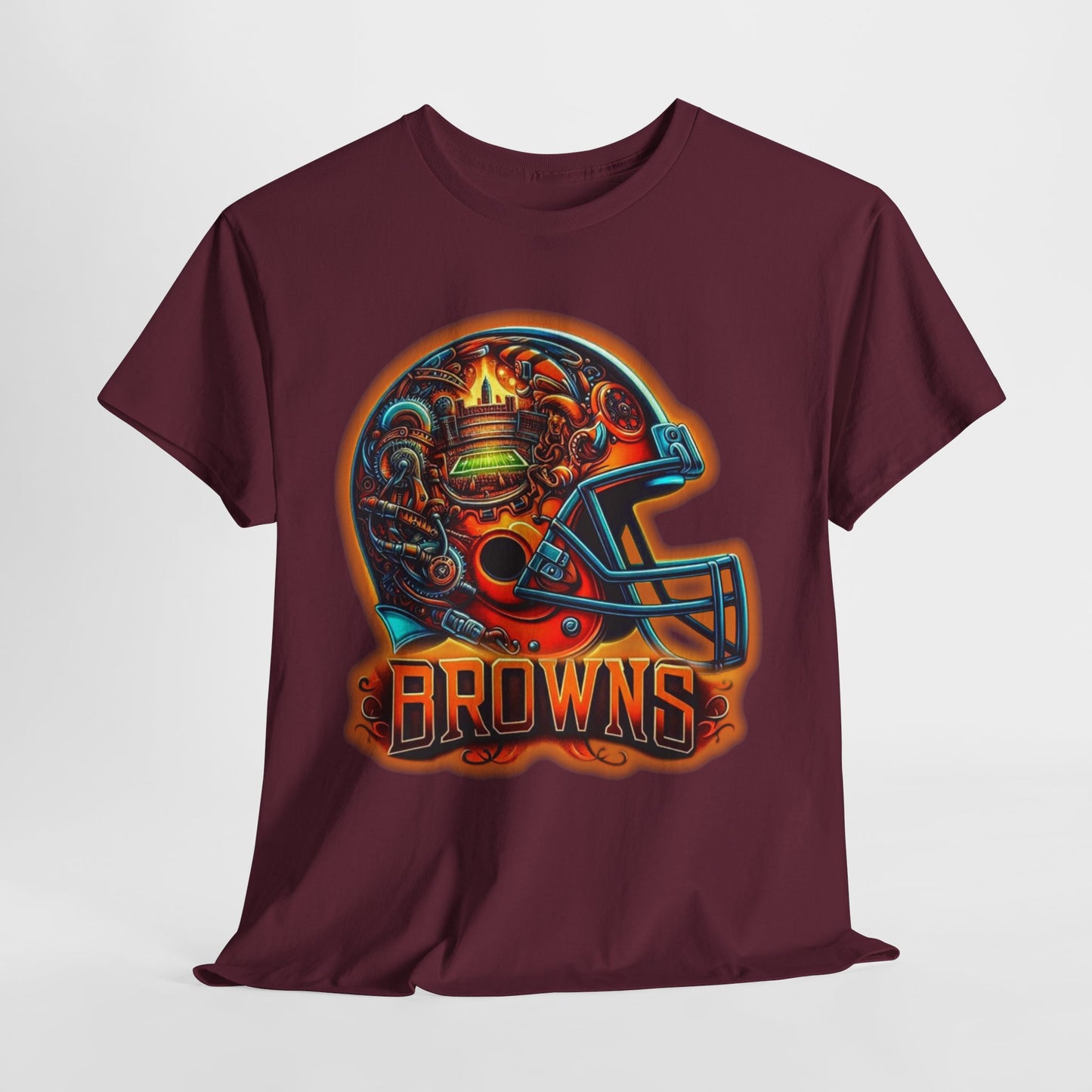 Sports Browns Football Helmet #2 Unisex Heavy Cotton Tee