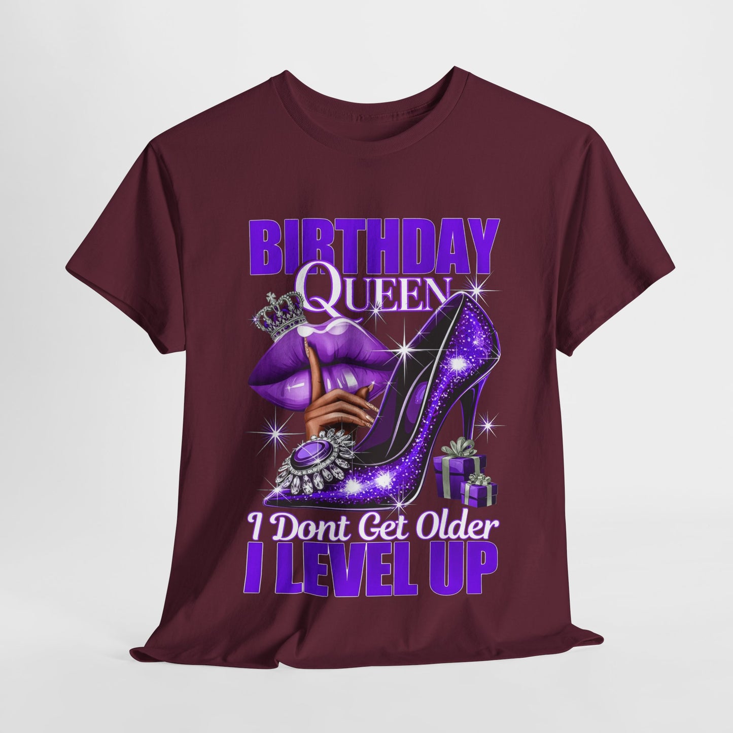 Birthday Queen Lips & Shoe #8 Heavy Cotton Tee - 312tshirts 2