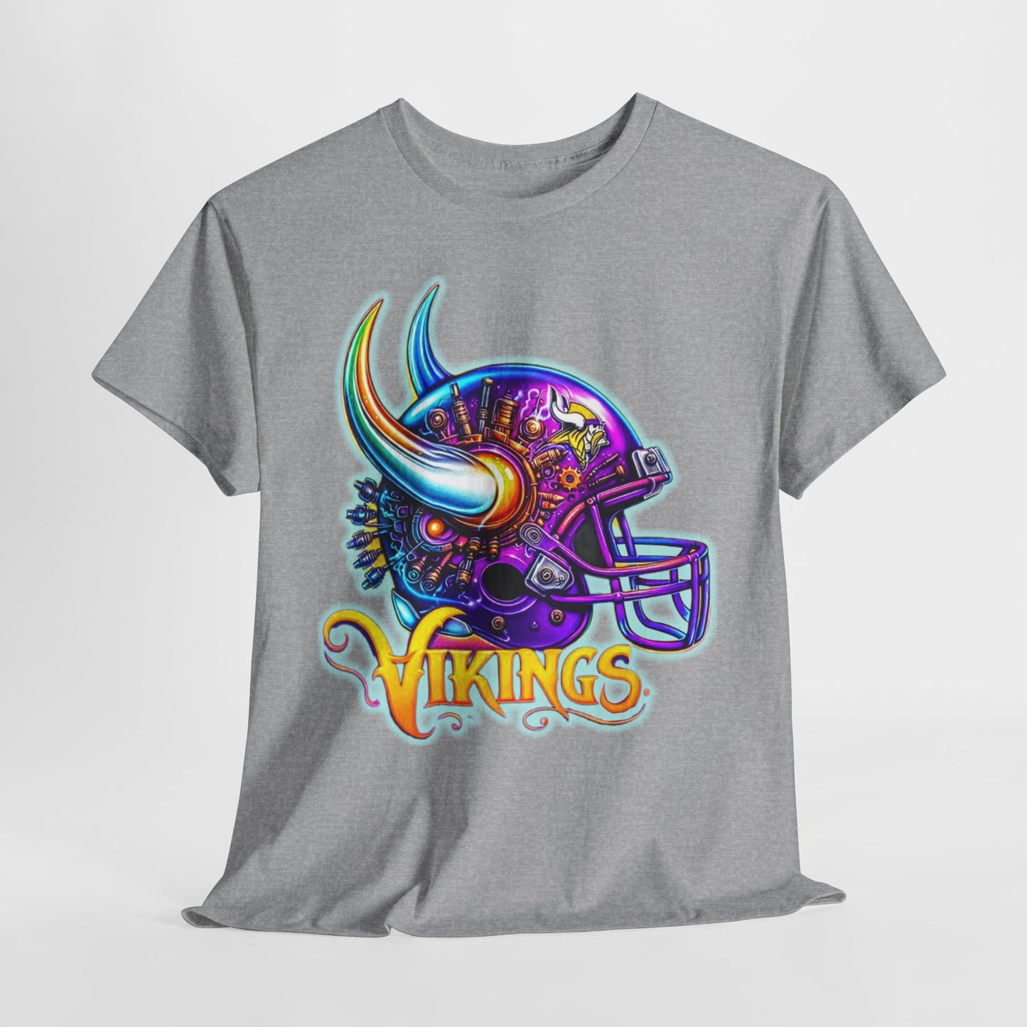 Sports Vikings Football Helmet #2 Unisex Heavy Cotton Tee