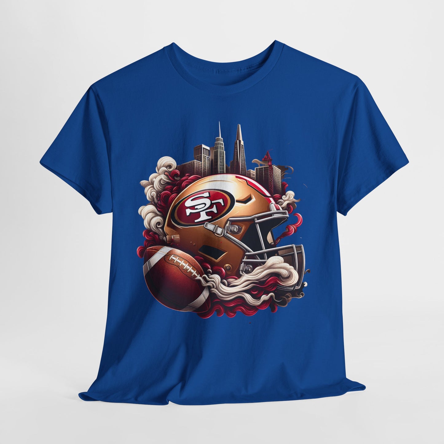 Sports 49ers Football Helmet #1 Unisex Heavy Cotton Tee