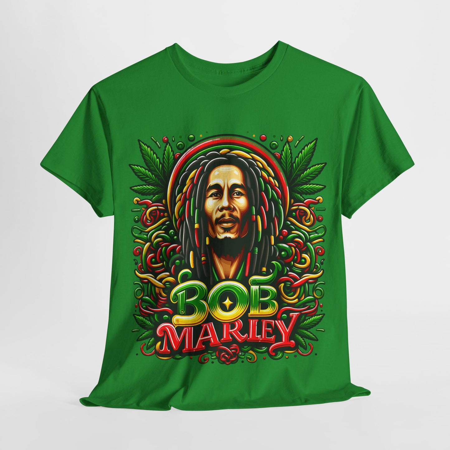 Rasta Reggae Marley #3 Unisex Heavy Cotton Tee - 312tshirts 2