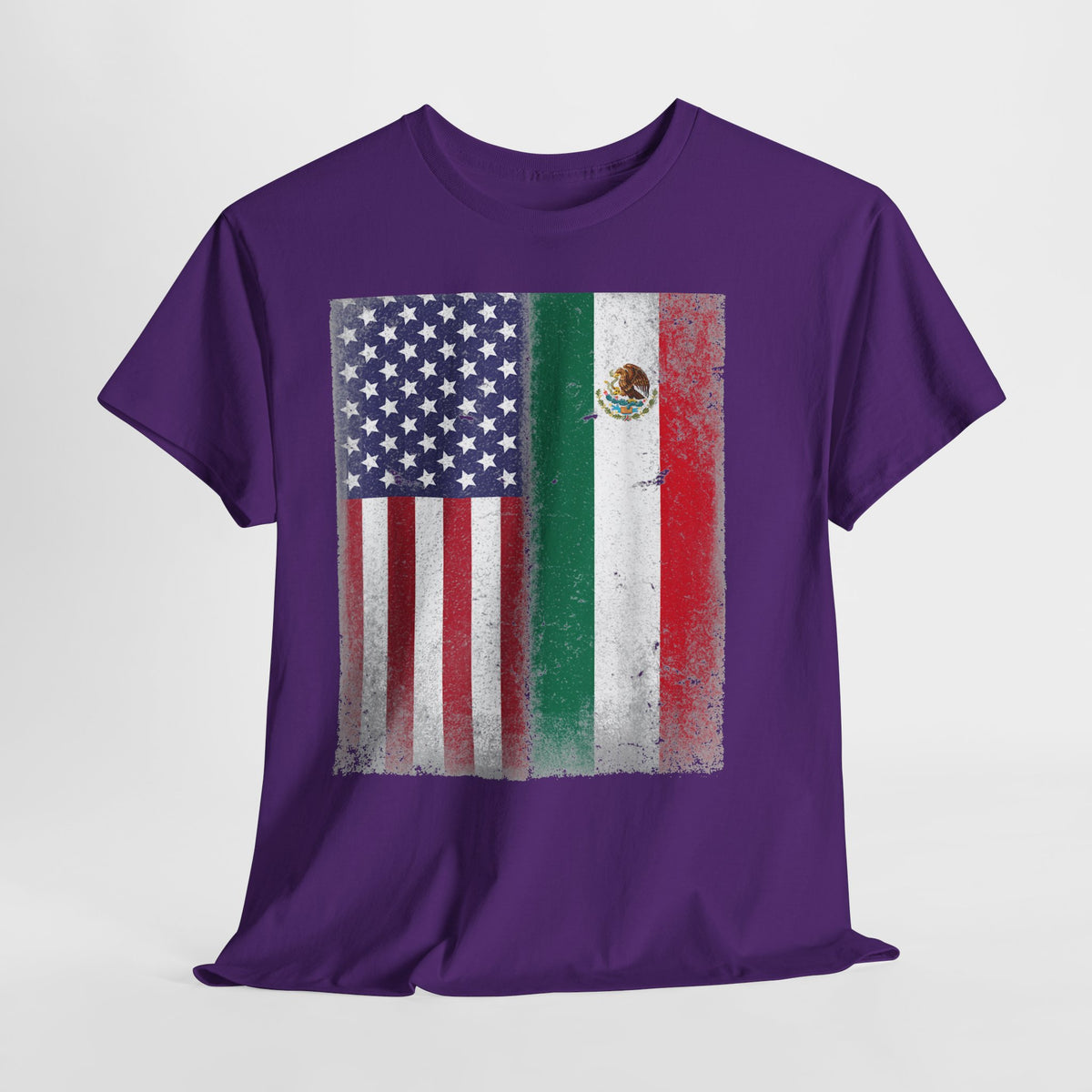 American & Mexican Heritage Flags #1 Unisex Heavy Cotton Tee - 312tshirts 2