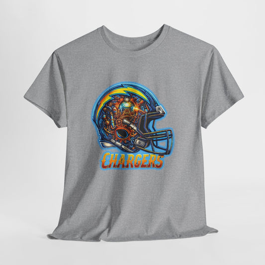 Sports Chargers Football Helmet #2 Unisex Heavy Cotton Tee