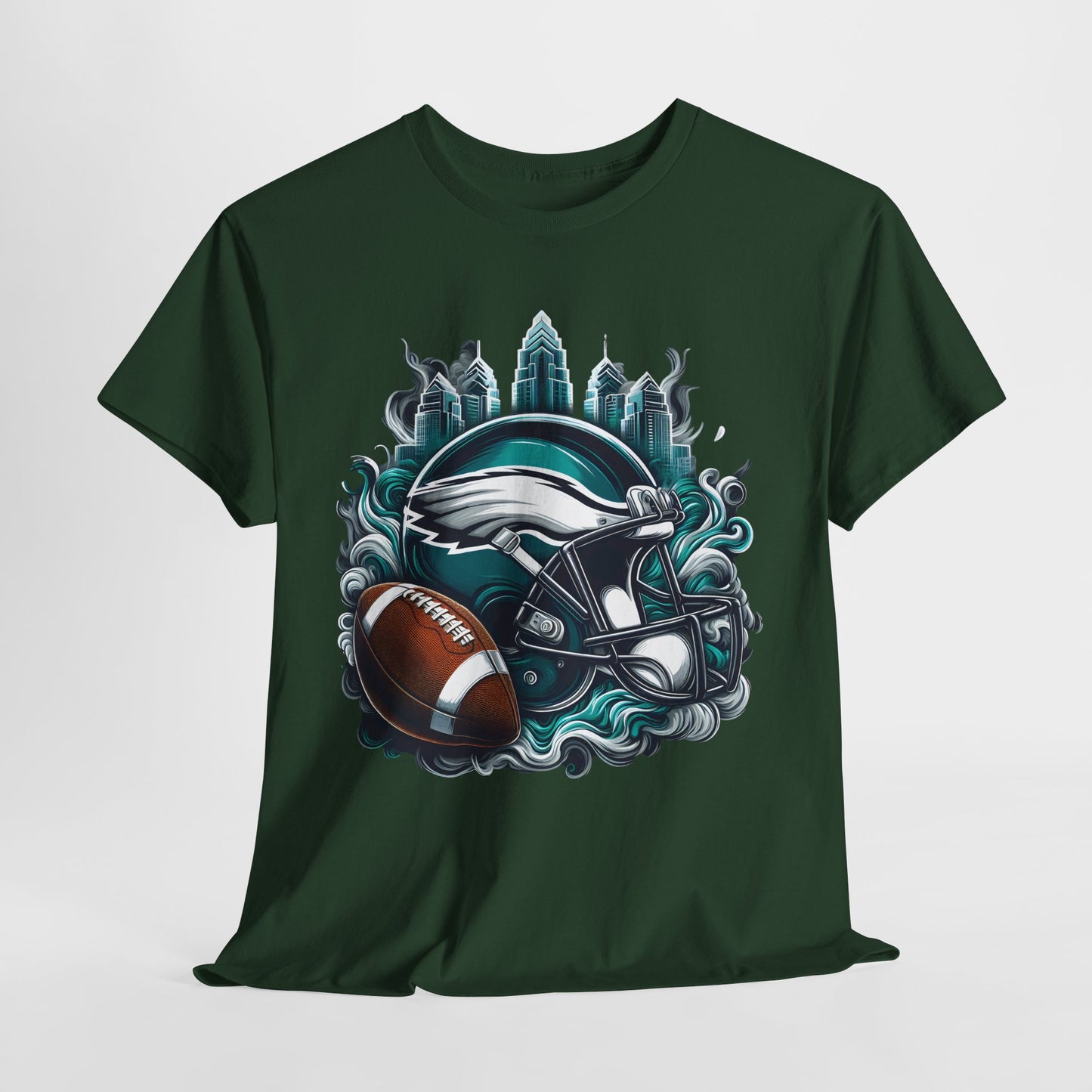 Sports Eagles Football Helmet #1 Unisex Heavy Cotton Tee