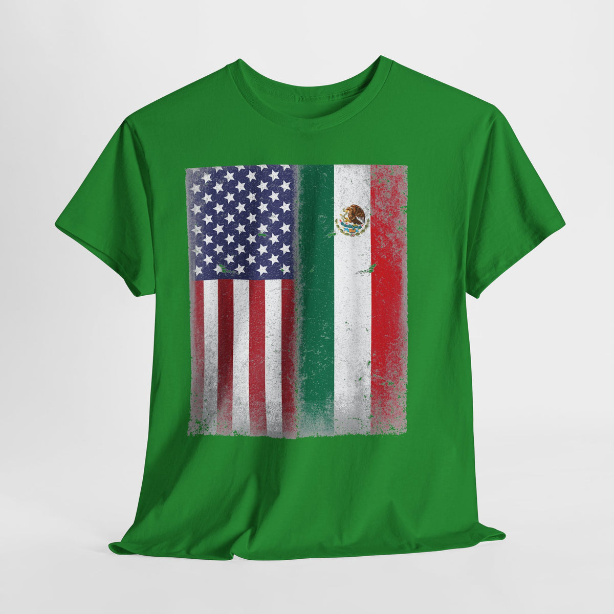 American & Mexican Heritage Flags #1 Unisex Heavy Cotton Tee - 312tshirts 2
