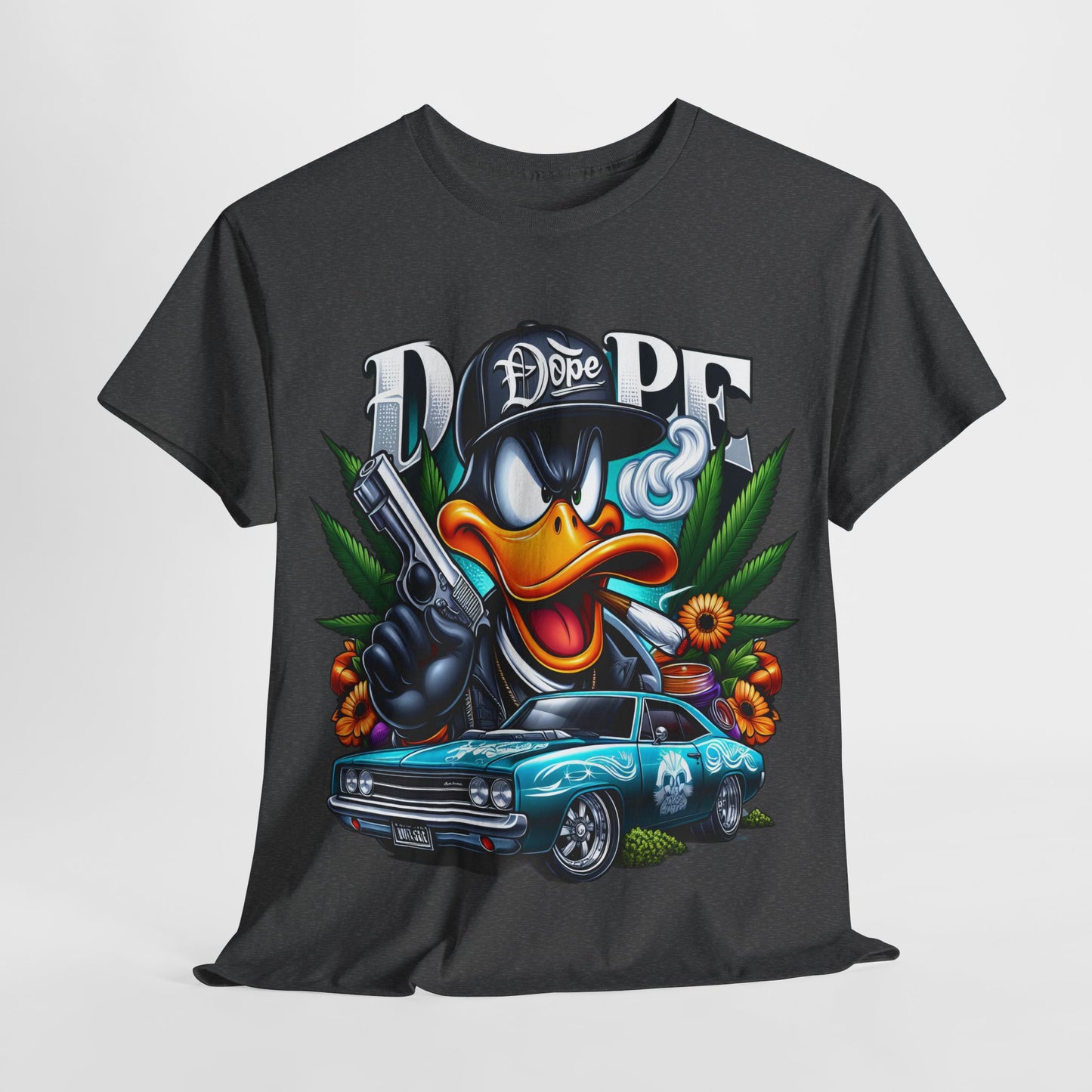 420 Dope Vibes Gangsta Duck #4 Unisex Heavy Cotton Tee