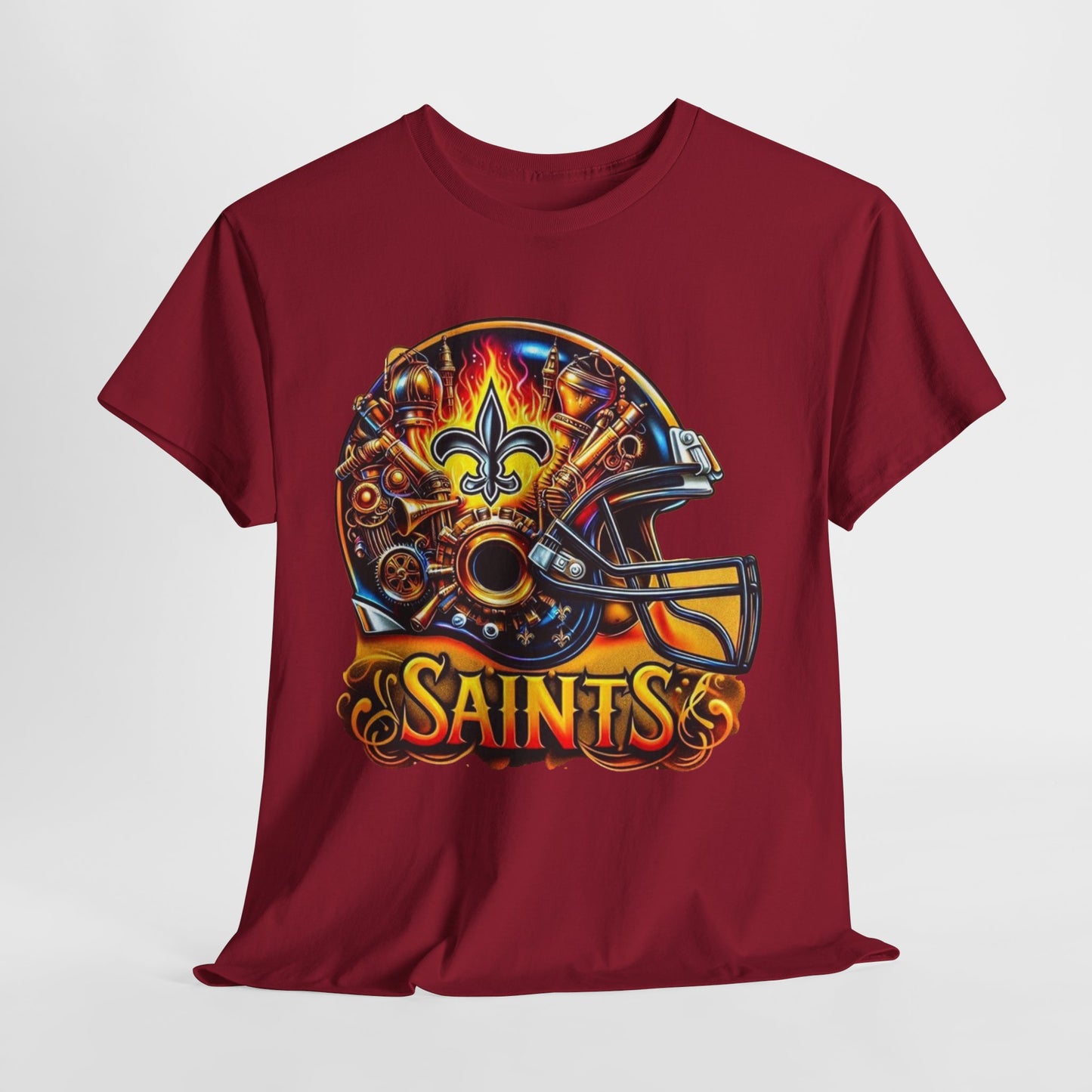 Sports Saints Football Helmet #2 Unisex Heavy Cotton Tee
