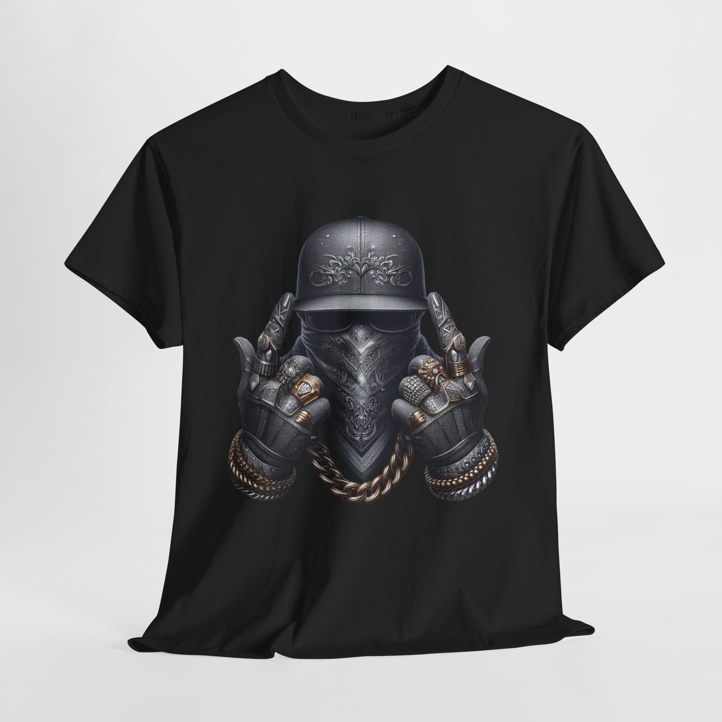 Silver Face Gangster Bling #6 Unisex Heavy Cotton Tee - 312tshirts 2