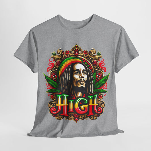 Rasta Reggae Marley #2 Unisex Heavy Cotton Tee - 312tshirts 2