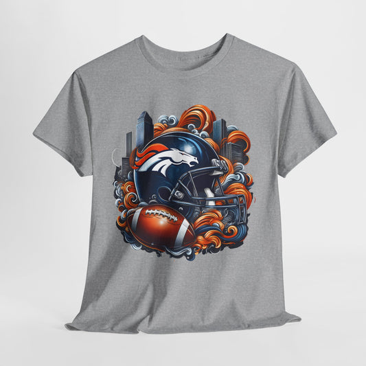 Sports Broncos Football Helmet #1 Unisex Heavy Cotton Tee