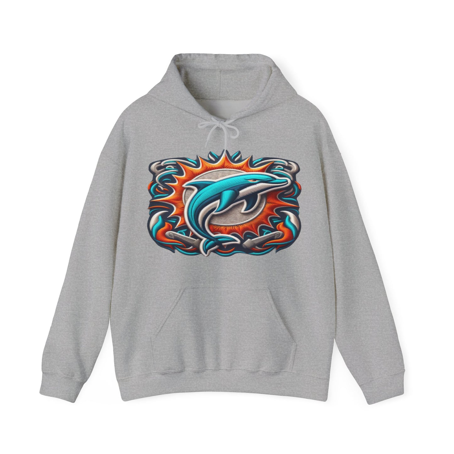 Sports Dolphins Football Logo #1 Unisex Heavy Sweatshirt Hoodie