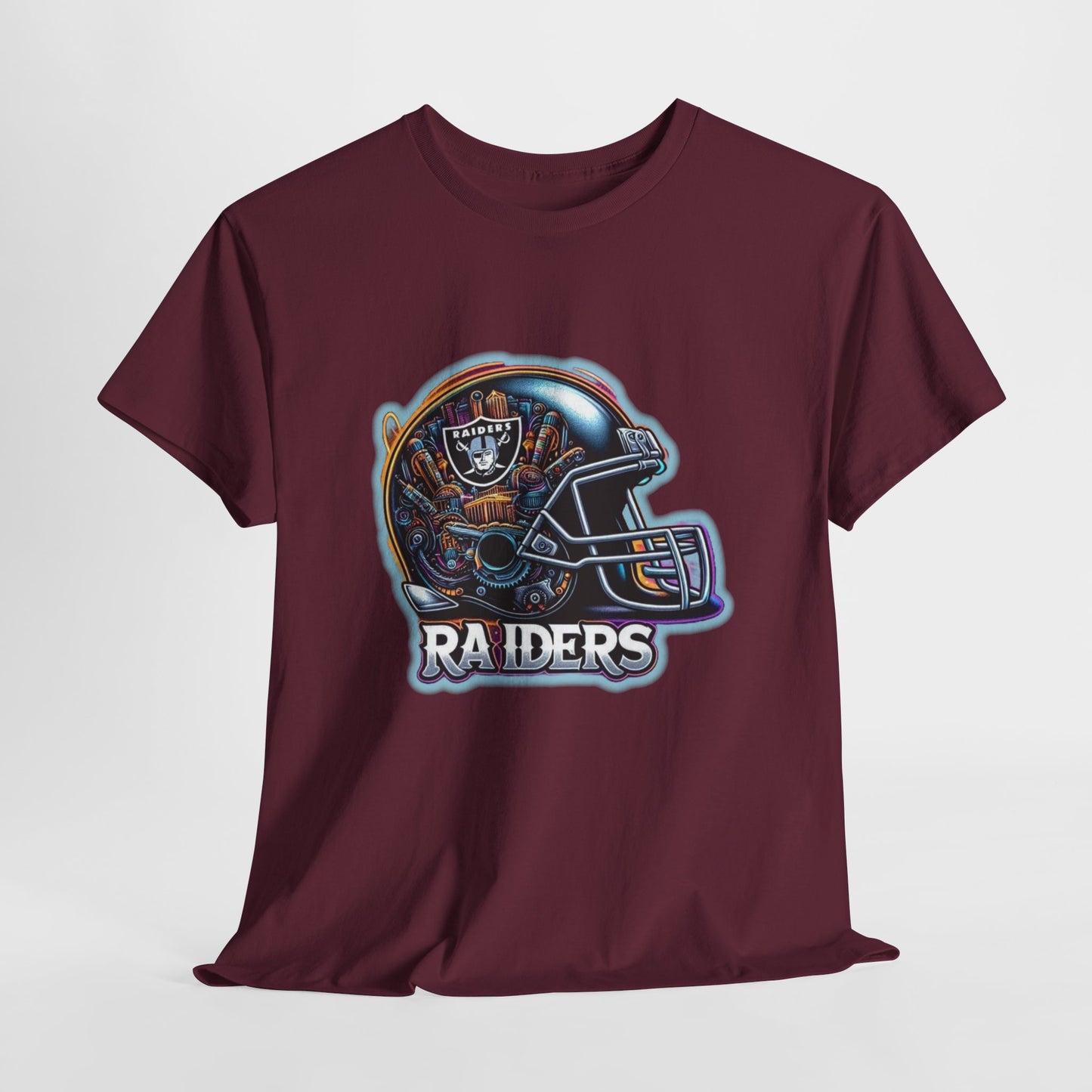 Sports Raiders Football Helmet #2 Unisex Heavy Cotton Tee