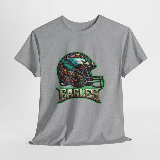 Sports Eagles Football Helmet #2 Unisex Heavy Cotton Tee