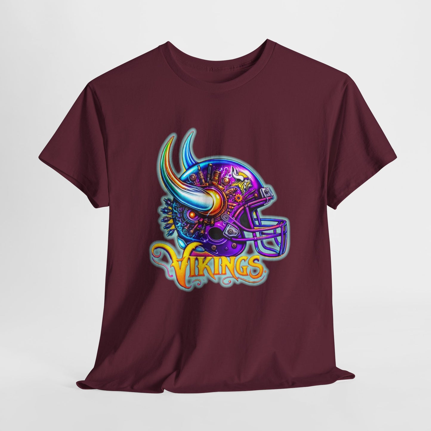 Sports Vikings Football Helmet #2 Unisex Heavy Cotton Tee