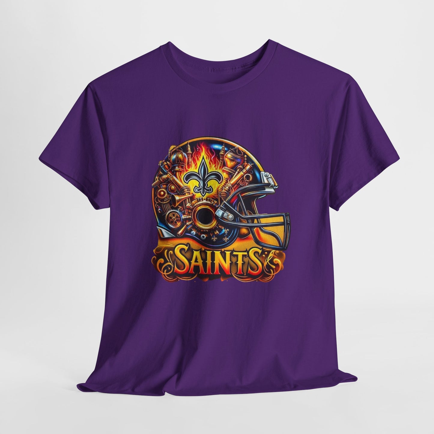 Sports Saints Football Helmet #2 Unisex Heavy Cotton Tee