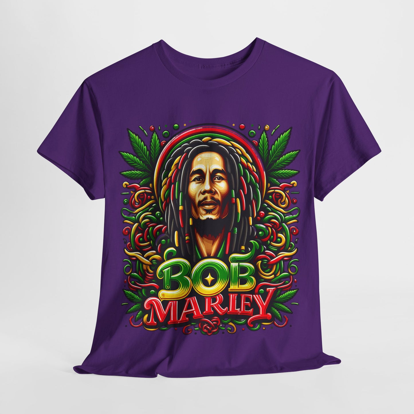 Rasta Reggae Marley #3 Unisex Heavy Cotton Tee - 312tshirts 2